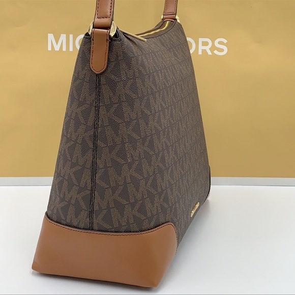 MICHAEL KORS CROSBY LARGE SHOULDER BAG BROWN SIGNT - Picture 5 of 16
